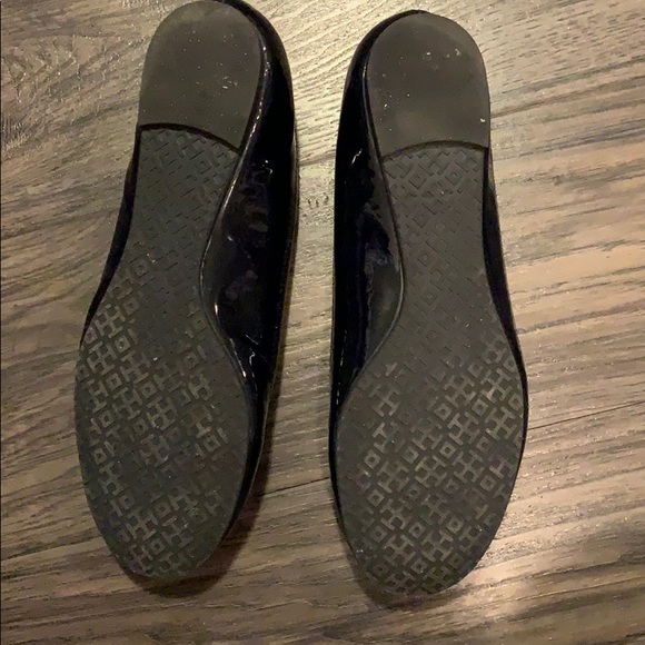 Tory Burch Sz 8 Navy Reva Patent Leather Flats - Picture 3 of 5
